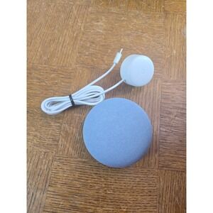 GOOGLE NEST MINI 2nd Gen Smart Speaker Light Blue w/ Cable - Tested & Reset